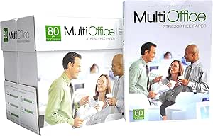 MultiOffice A4 Photo Paper, 5 Packs × 500 Sheets - 80 Gm