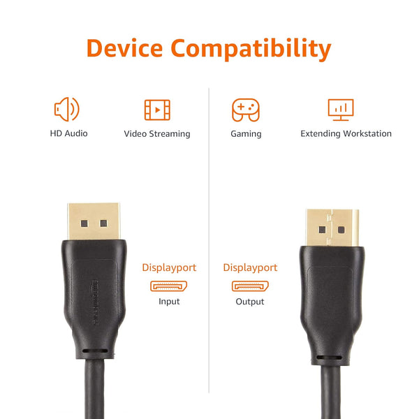 AmazonBasics DisplayPort to DisplayPort Cable 25 Feet/7.6 m