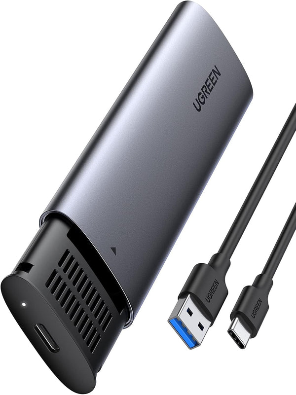 UGREEN M.2 SATA NGFF SSD Enclosure Aluminum USB 3.1 Gen 2 to B-Key 5Gbps w UASP External Solid State Drive Enclosure