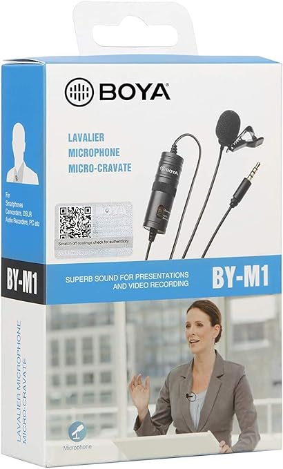 BOYA MicroPhone  BY-M1 /  3.5mm electret wearable condenser microphone for smartphones iphone
