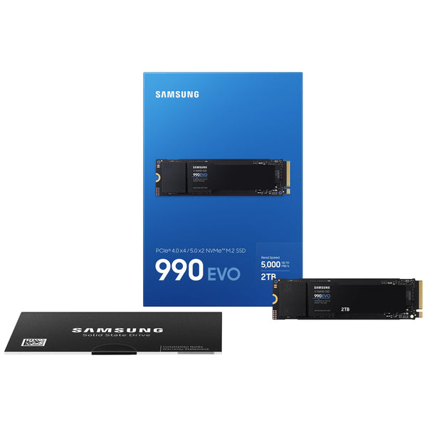 Samsung 990 EVO NVMe M.2 SSD 2TB|V-NAND TLC|PCIe 4.0 x4 & PCIe 5.0 x2| 5000MB/s Read|4200MB/s Write, for Gaming and Graphics Editing