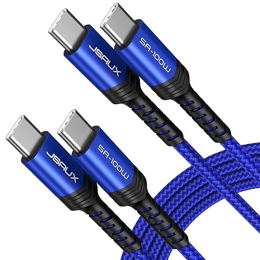 Cable Jsaux CC0020 100W/5A Type-C to Type-C Fast Charging Cable, 2 Met ...