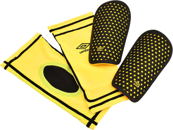 Umbro Front Logo Two-Tone Sports Shin Guard ‎Yellow & Black L