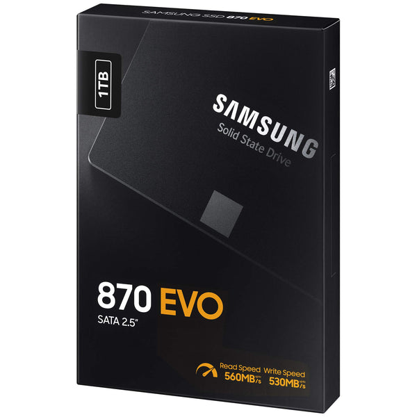 Samsung SSD 870 EVO, 1 TB, Form Factor 2.5 and rdquo;, Intelligent Turbo Write, Magician 6 Software, Black (Internal SSD)