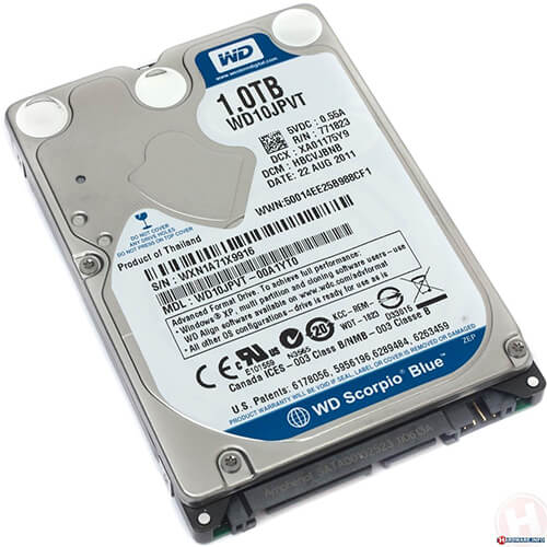 HDD 1TB SATA 2.5 Inches Hard Drive Used