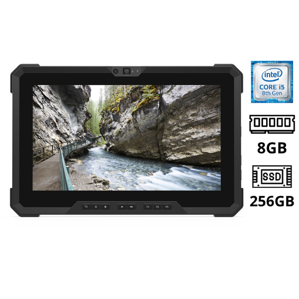 Dell Latitude 7220 Rugged Extreme Tablet 12.5" FHD Intel i7-8665U & Intel i5-8365U, 8MB cache, up to 4.8GHz, RAM 8GB & 16GB RAM SSD 256GB, Intel UHD Graphics 620