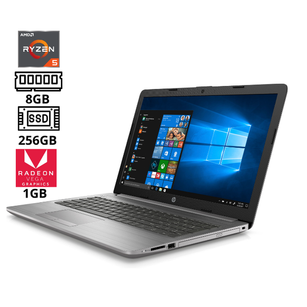HP 255 G7 Notebook 15.6" FHD, AMD Ryzen 5 3500, 4MB cache, up to 3.7GHz,8GB RAM, SSD 256GB, AMD Radeon Vega 8 1GB & 2GB