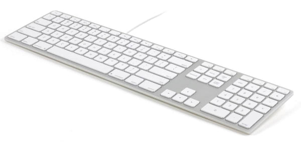 SB Wired Keyboard with Numeric Keypad Ultra-Slim Aluminum Full Size Computer Keyboard for Mac Pro, MacBook Pro/Air, Mini Mac, iMac, Laptop Computers (Silver)