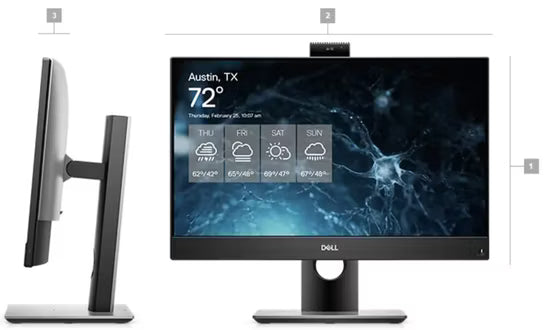 DELL OptiPlex 7780 All-in-One 27" FHD Touch Intel i5-10500, 12MB Cache up to 4.60GHz, Ram 16GB, SSD 256GB, Intel UHD Graphics, Black, Silver