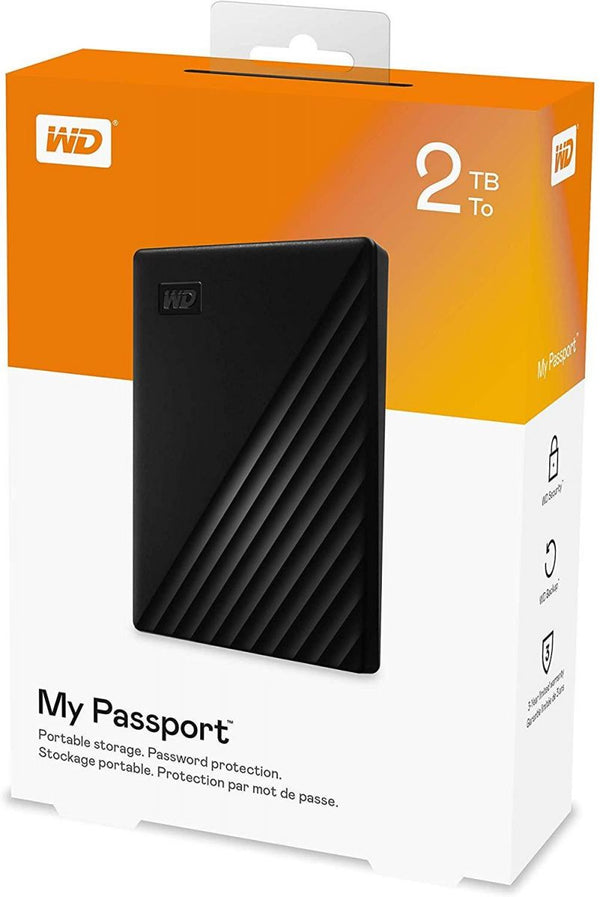 WD 2TB My Passport Portable External Hard Drive USB 3.0 – Black