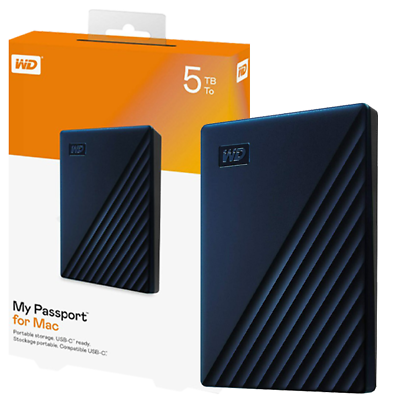 WD My Passport For Mac 5TB HardDisk Esterno 2.5’’ HDD Portatile